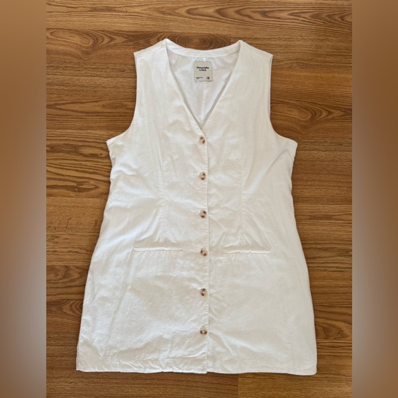 Abercrombie & Fitch Mara Linen Blend Vest Mini Dress - Picture 3 of 6